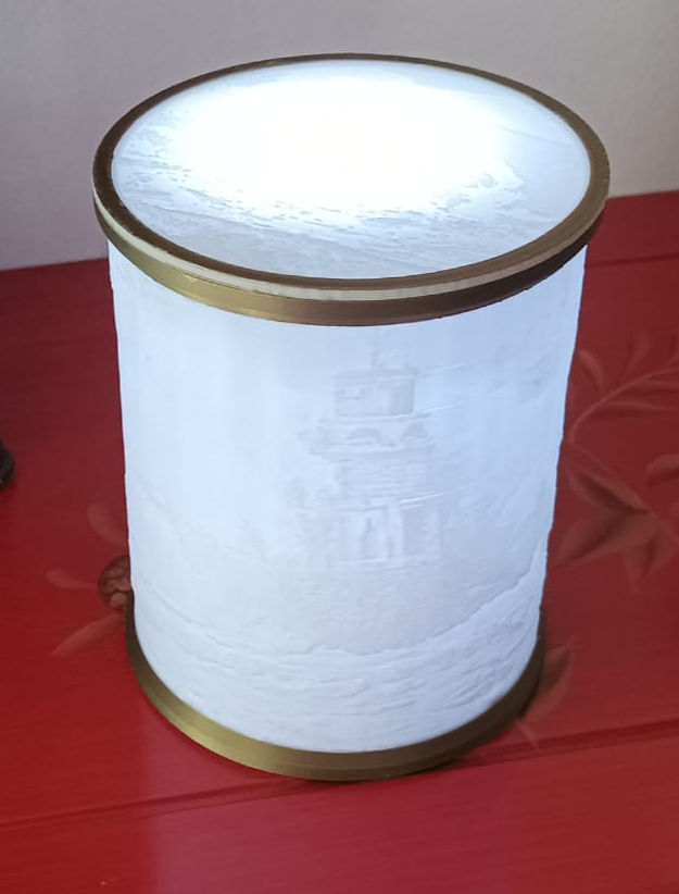 Lithophan Leuchtturm