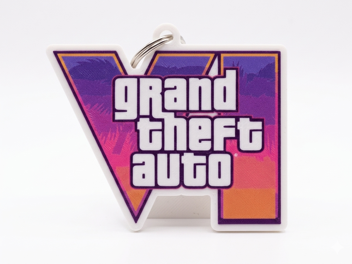 Grand Theft Auto VI (GTA 6) Logo Keychain