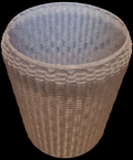 Woven basket in vase mode