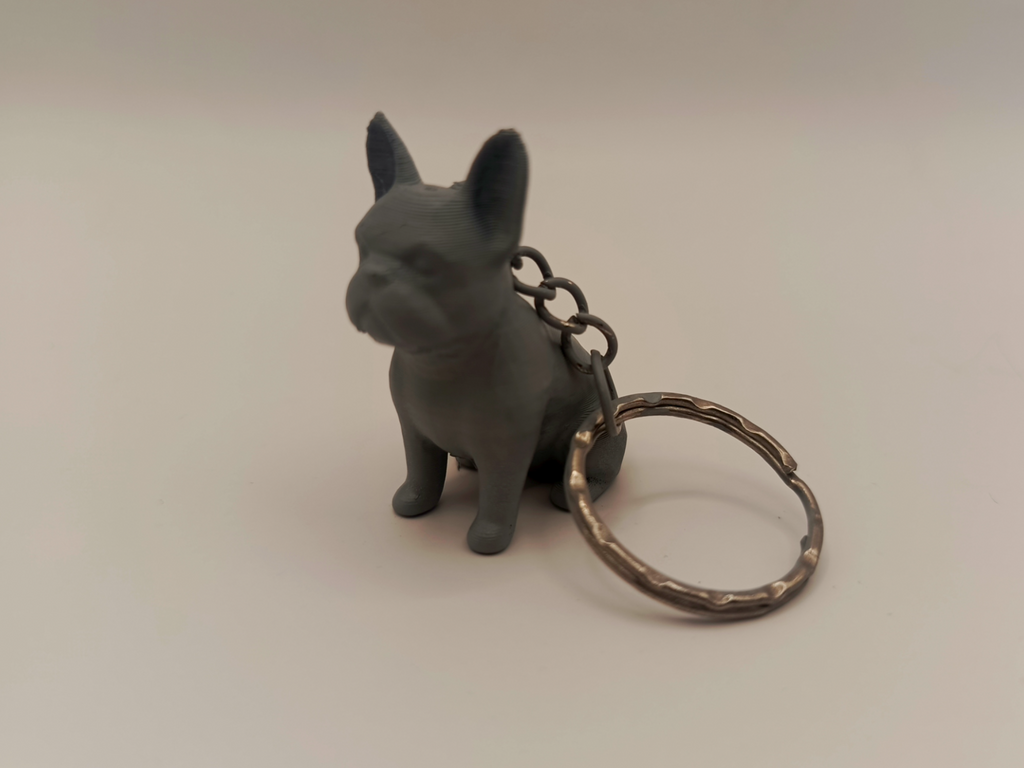 French Bulldog Keychain Figurine