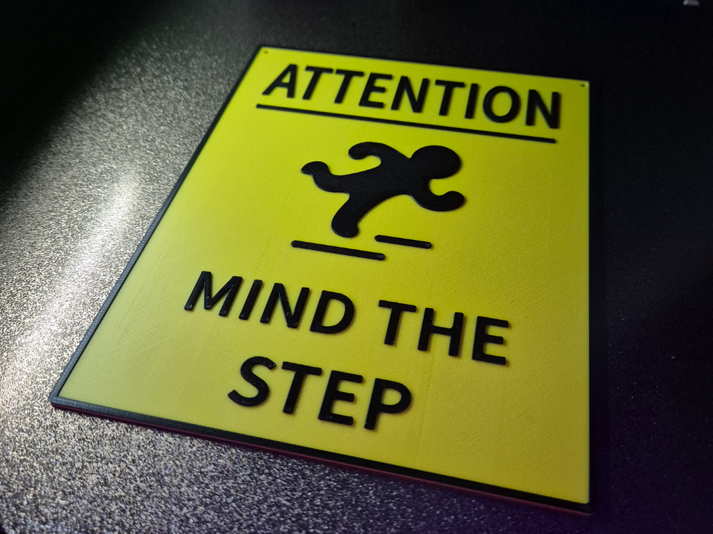 Mind the Step sign