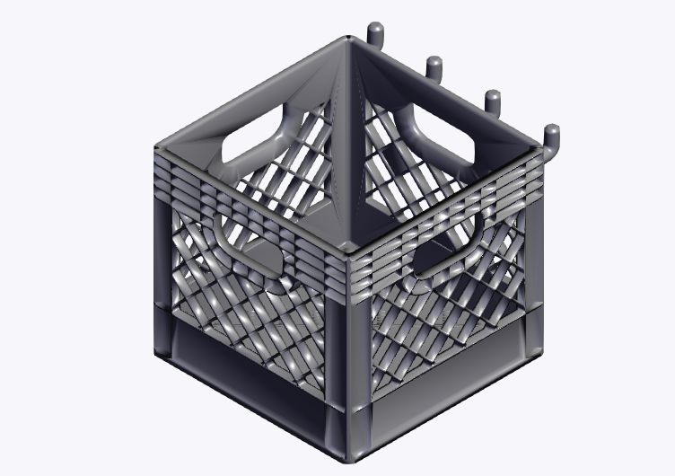 Pegboard Milk Crate Organizer