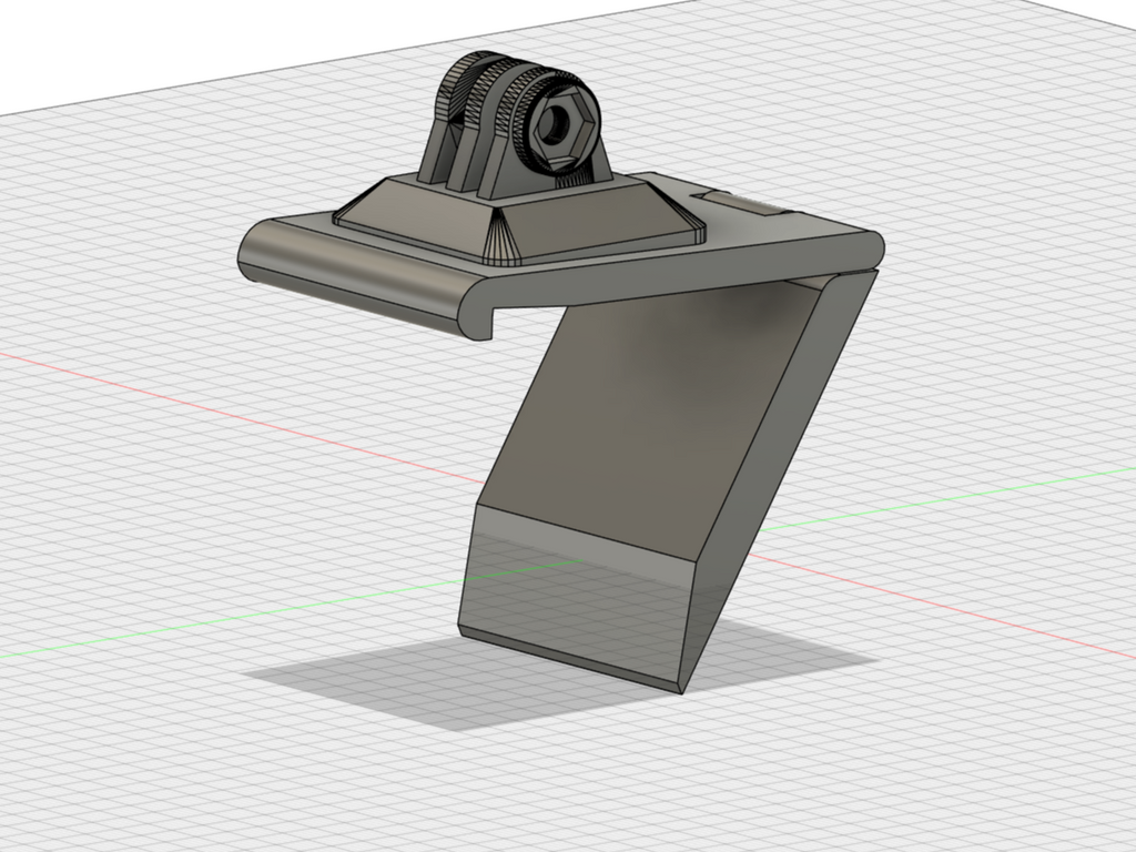 support webcam monitor gopro attachment