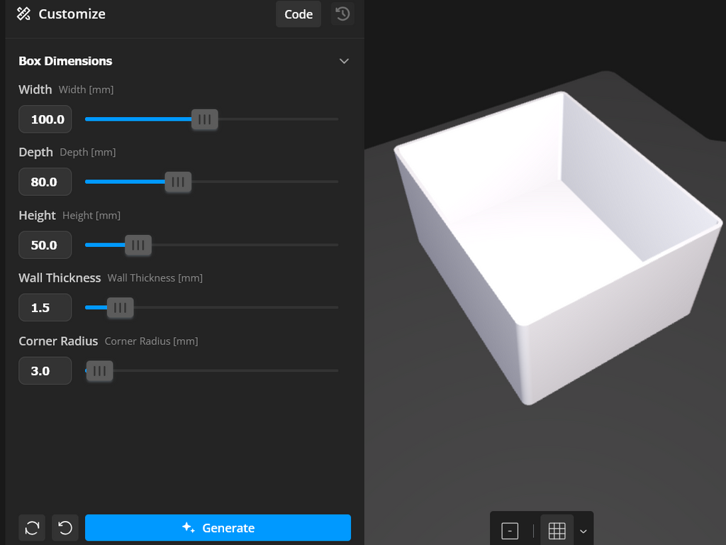 Parametric Box Generator