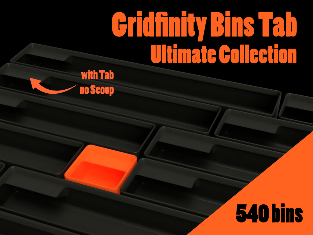Gridfinity Bins Tab-Left - Ultimate Collection