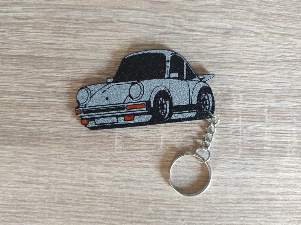 Tooned Porsche Keychain