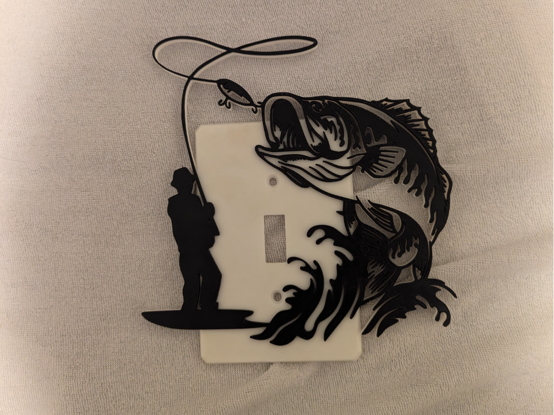 Bass Fishing light switch cover