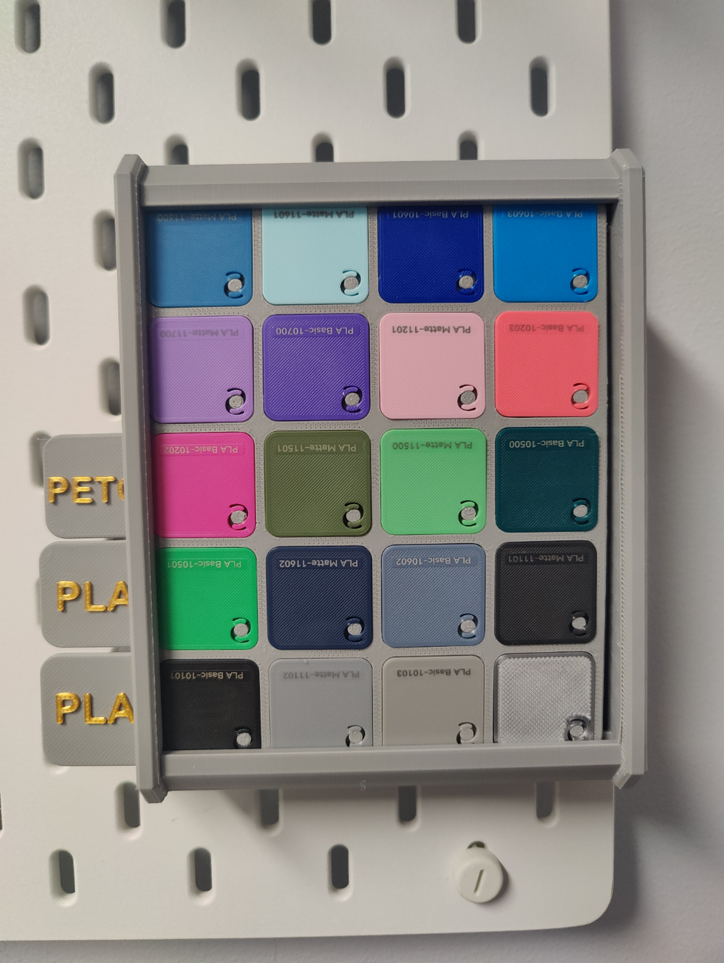 Bambu Lab swatches case for Ikea Skådis