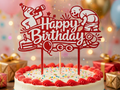 Cake Topper Happy Birthday
