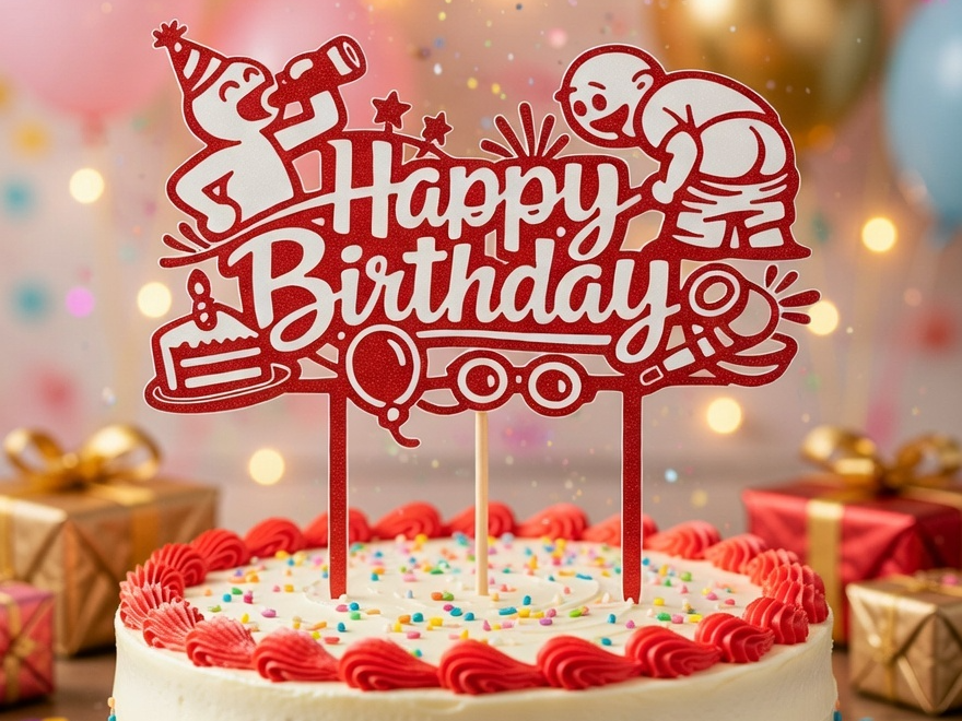 Cake Topper Happy Birthday