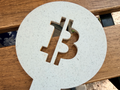 Bitcoin Coffee Stencil