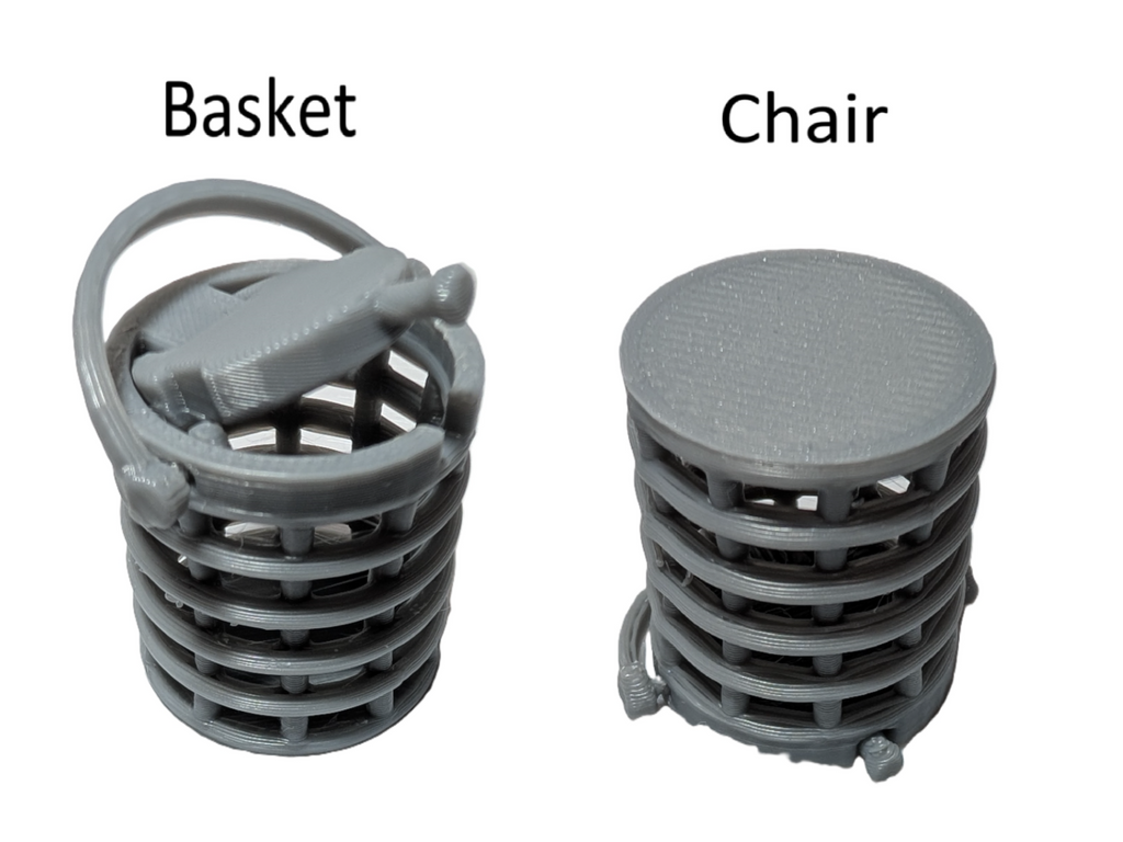 Basket with lid & Chair