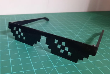 print in place Thug life glasses