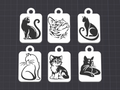 cats set keychains / charms (free commercial)