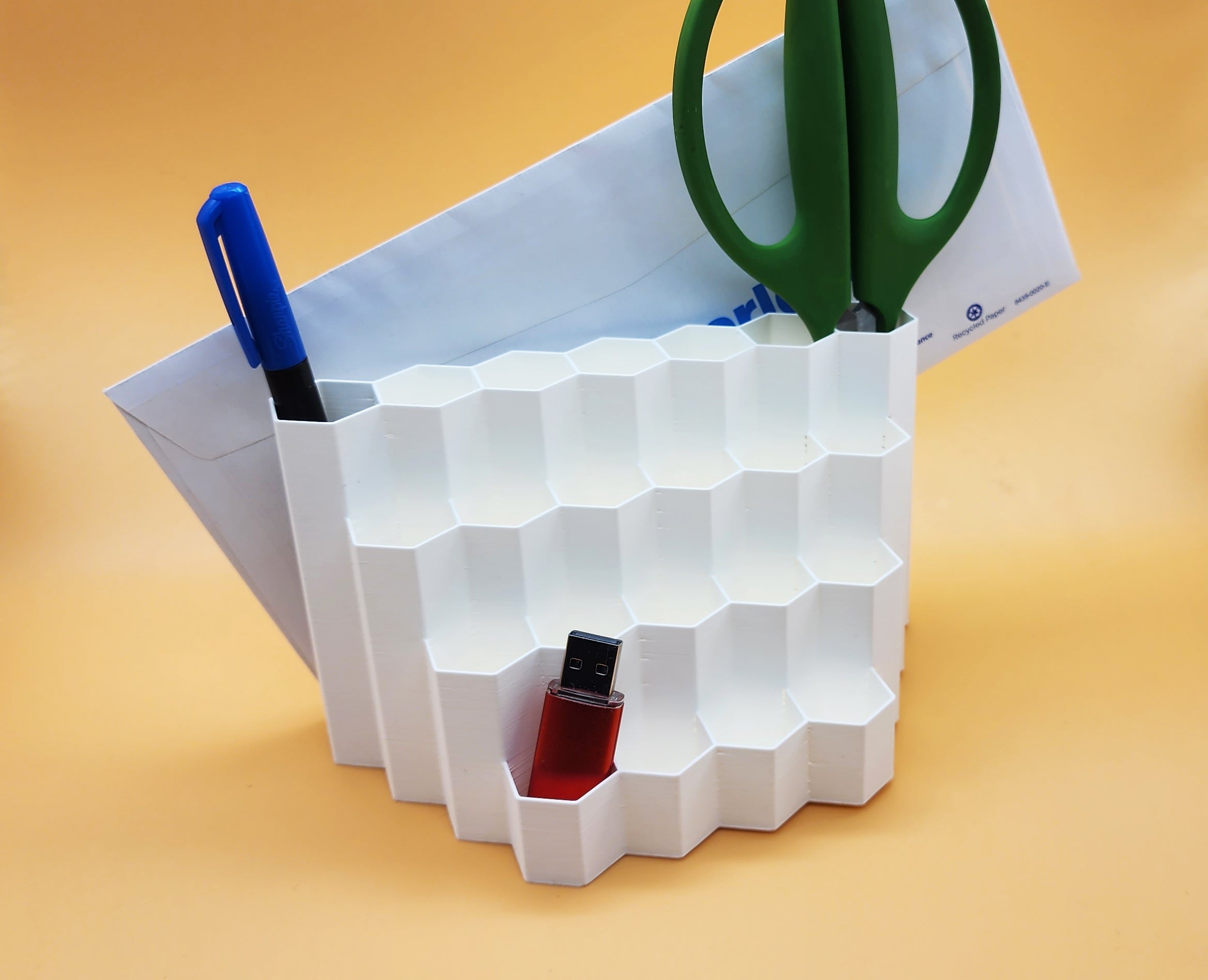 Honeycomb Desk Organizer w/Letter Slot