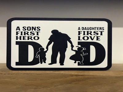 Dad son Daughter Lightbox (fathers day)