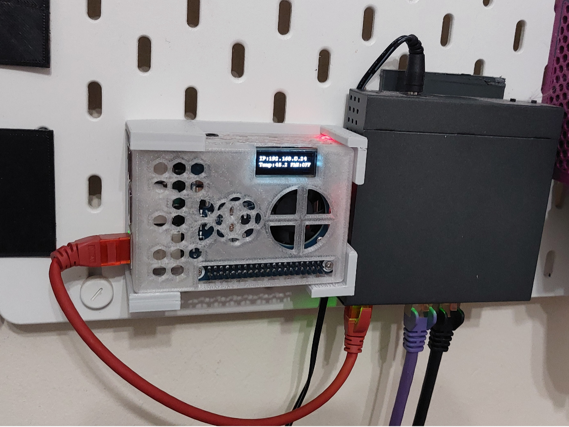 PI 4 & Waveshare PoE Hat Skadis case mount