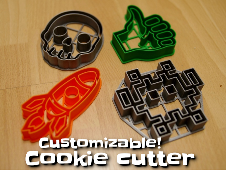 Customizable emoji cookie cutter