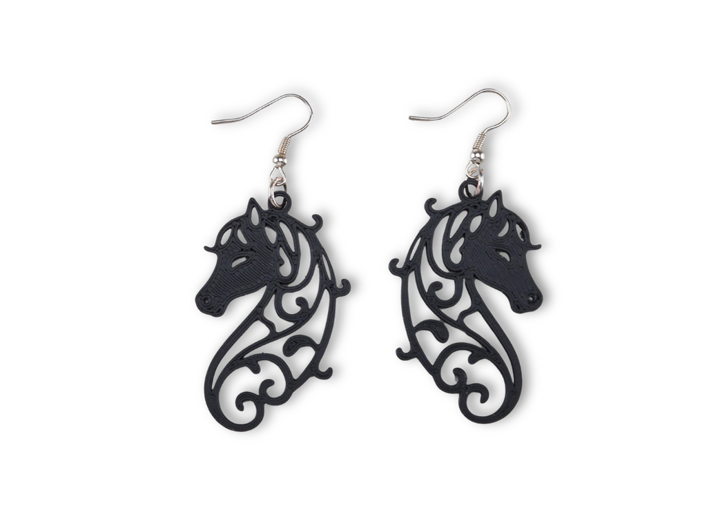 Horse Head Earrings filigree