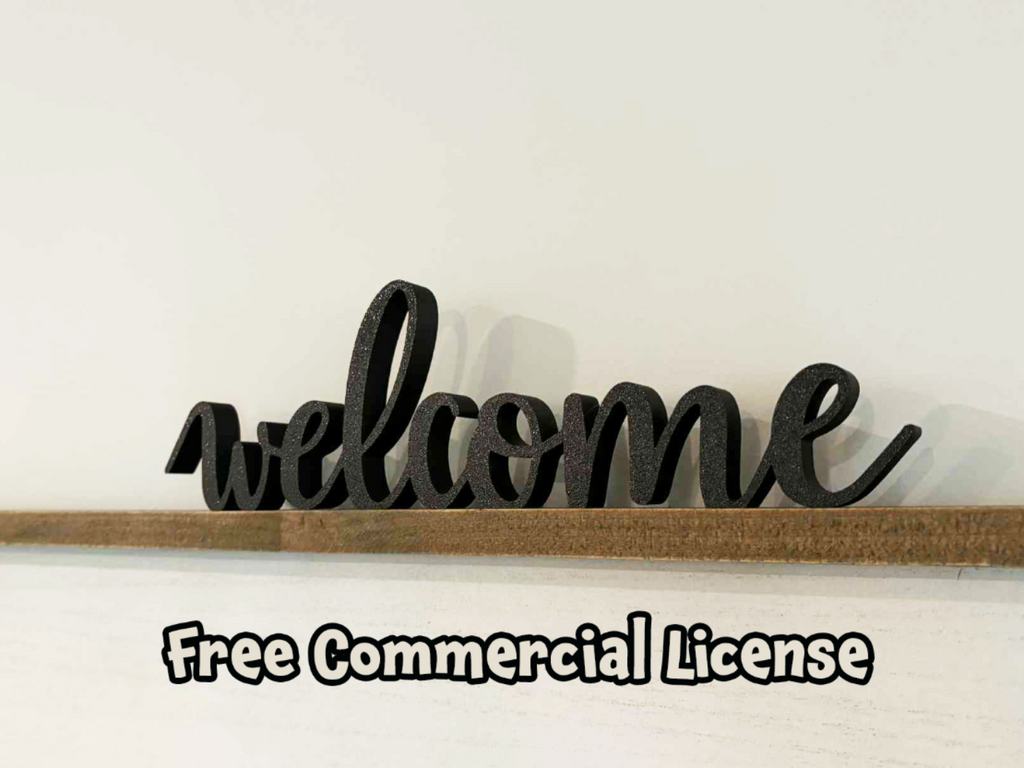 Table top welcome sign (Free commercial license)