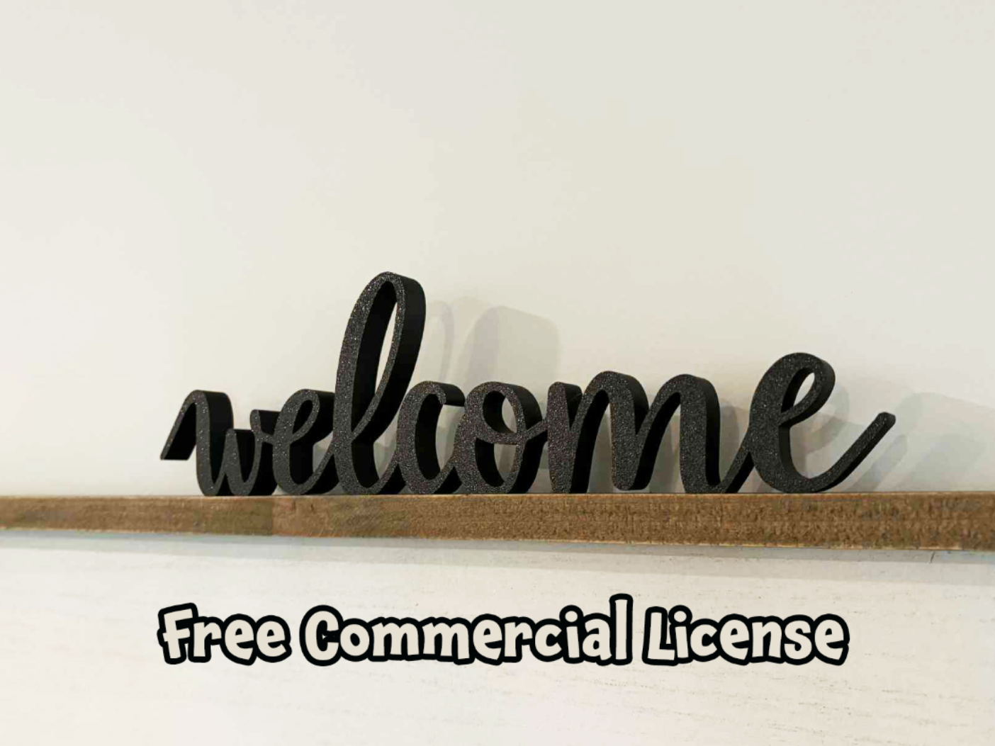 Table top welcome sign (Free commercial license)