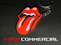 The Rolling Stones logo keychain