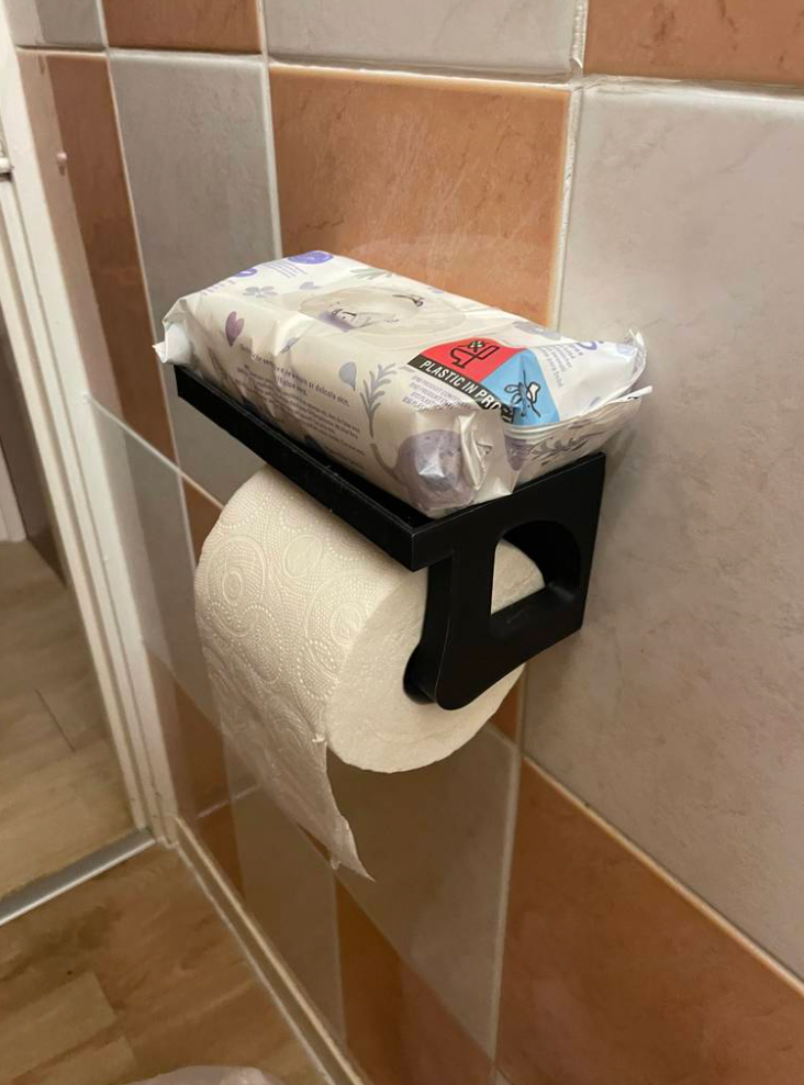 Toilet paper and vipes holder