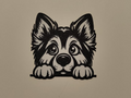 Baby dog wall art