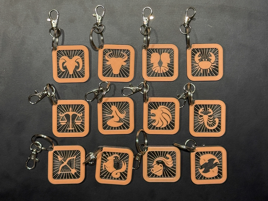 Portachiavi con segni zodiacali