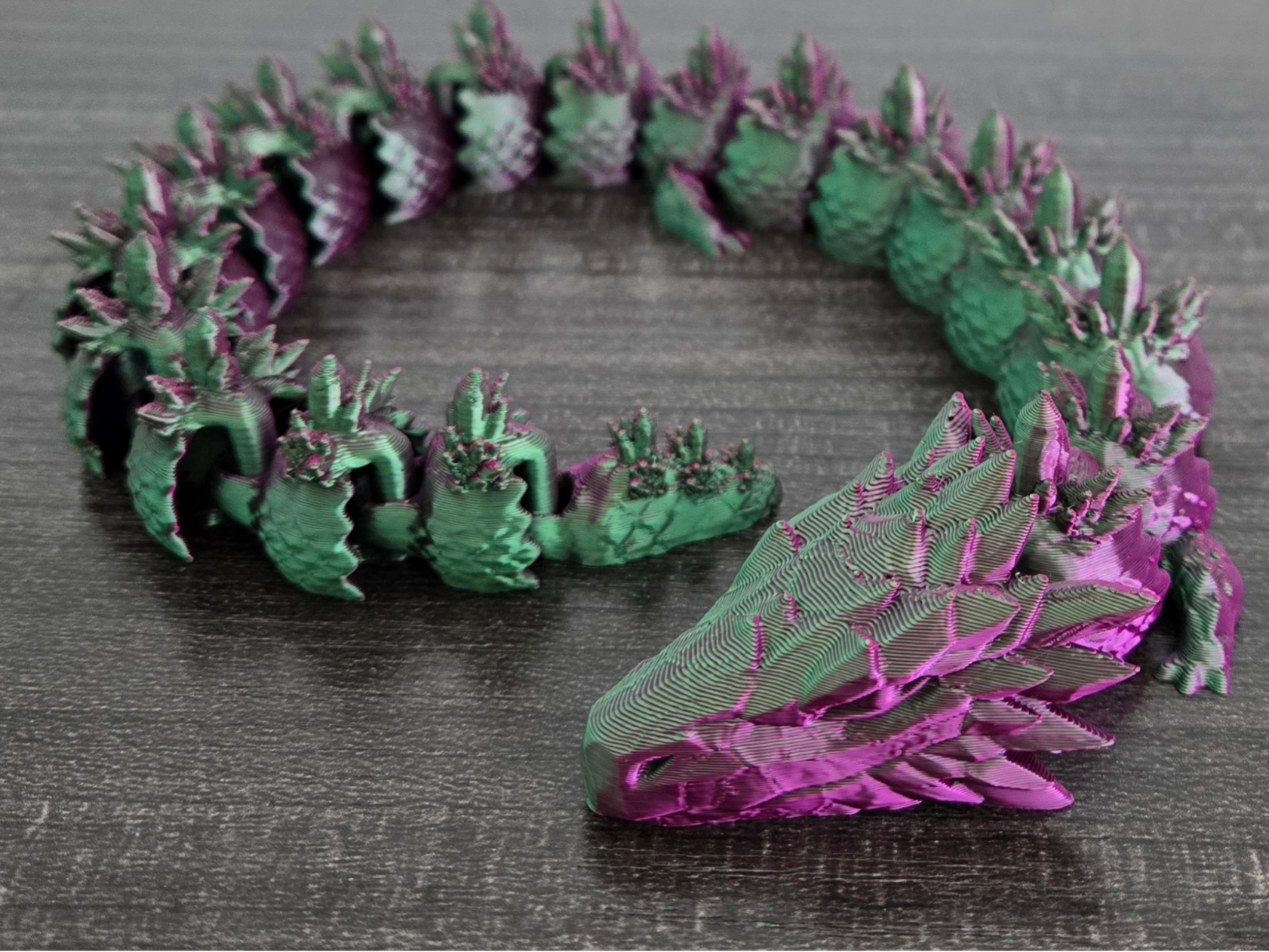 Crystal Spine Flexi Dragon - Dragon Fidget Toy