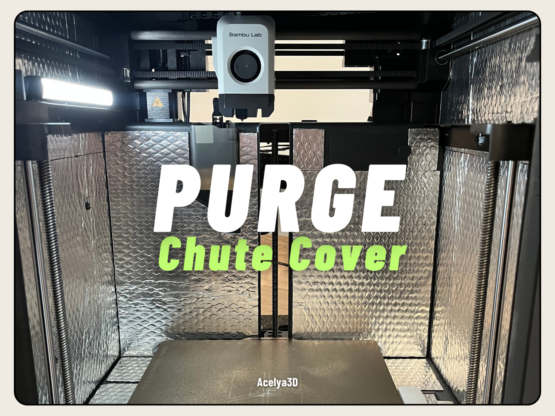 Purge Chute Cover - No Handle - For X1C, P1P, P1S