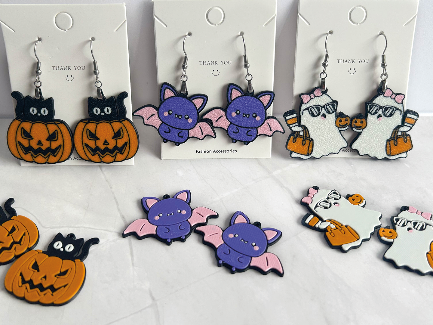 Halloween Earrings & Keyring Set (free commercial)