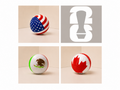 World Cup - National Flag - Mini Football Keychain