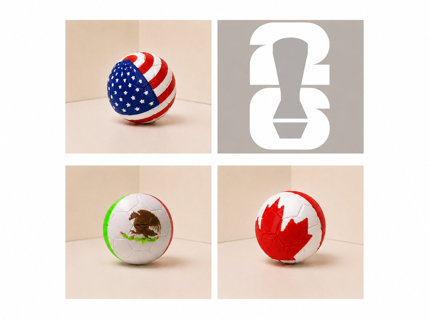 World Cup - National Flag - Mini Football Keychain
