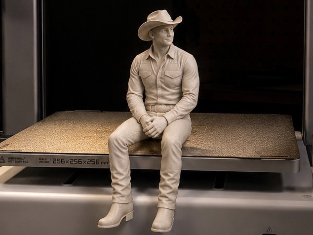 Peão Cowboy Sentado