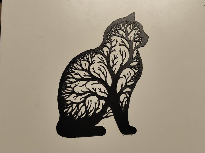 cat tree wall art