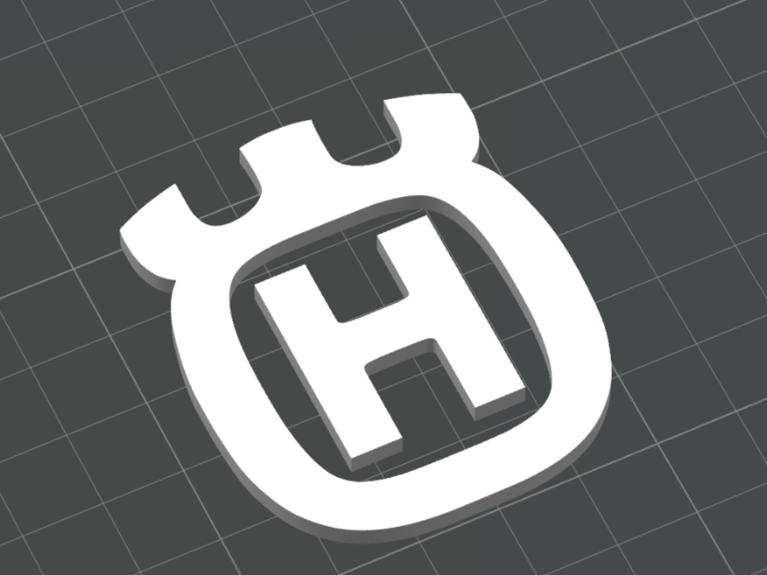 Husqvarna Emblem Logo - 3D Printed (No Text)