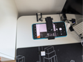 Desk camera arm - selfie stick mount