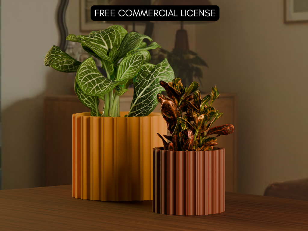 Mid Century Modern Planter (Free Commercial Use)