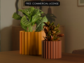 Mid Century Modern Planter (Free Commercial Use)