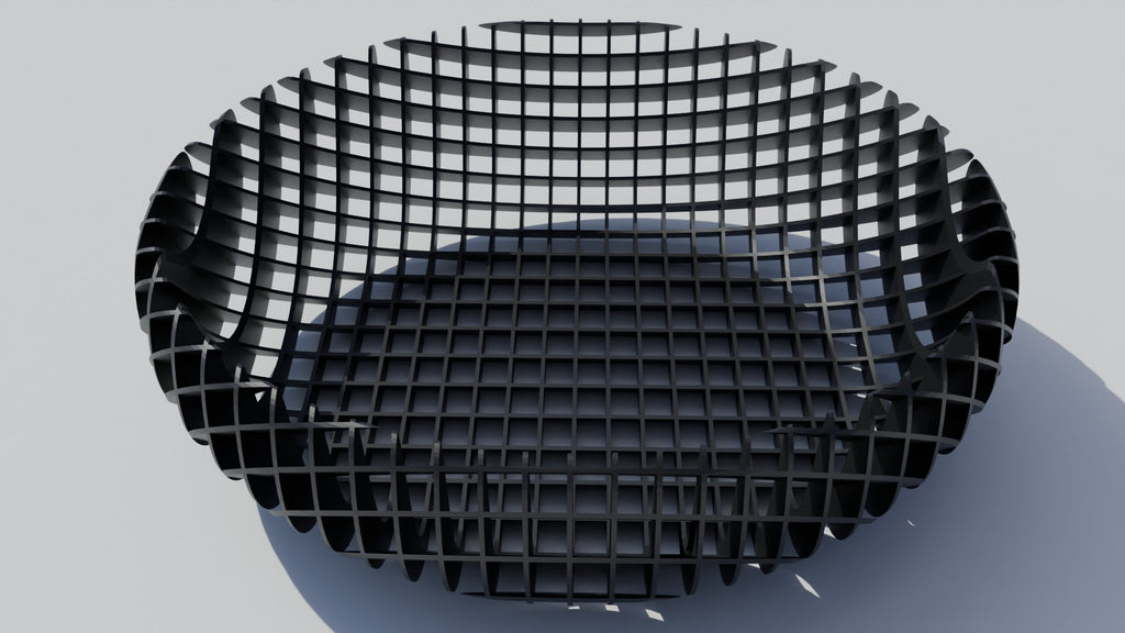 Squares See Through Bowl - Angled