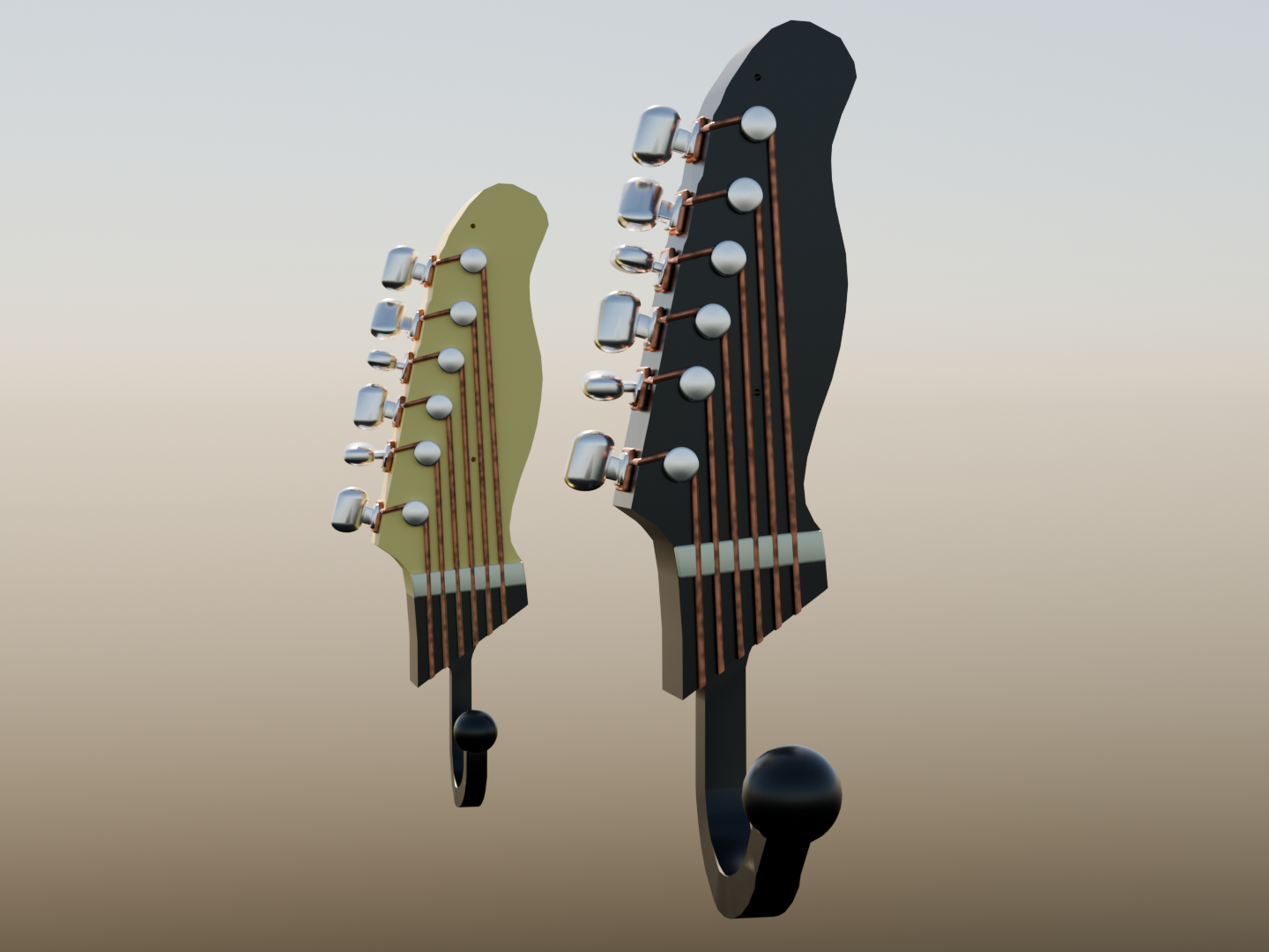 Guitar shaped hanger