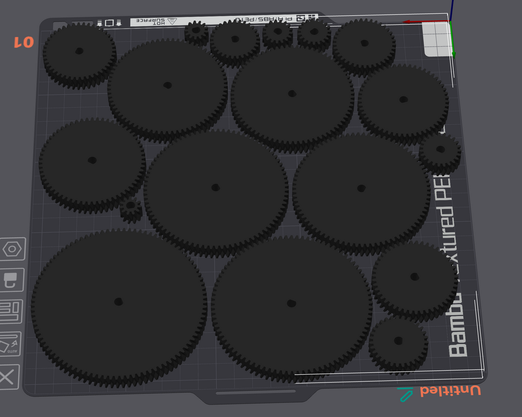 Herringbone Gear Collection with STEP files.