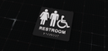 Unisex Accessible Restroom Sign with Braille