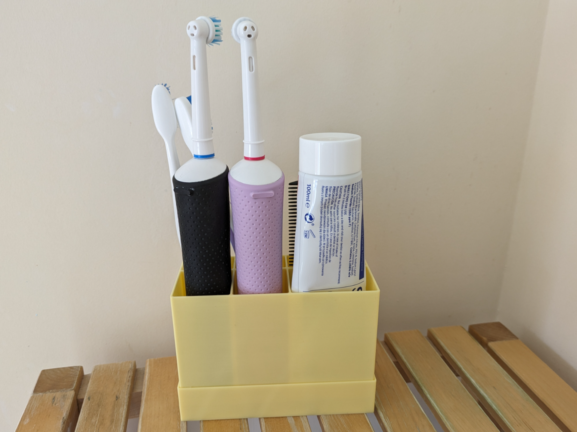 Customizable Toothbrush Holder with drip tray