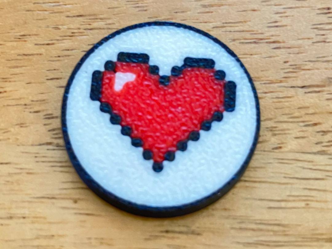 Simple Heart Coins For Your Board Game!