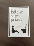 Lustiges WC Schild Hueforge