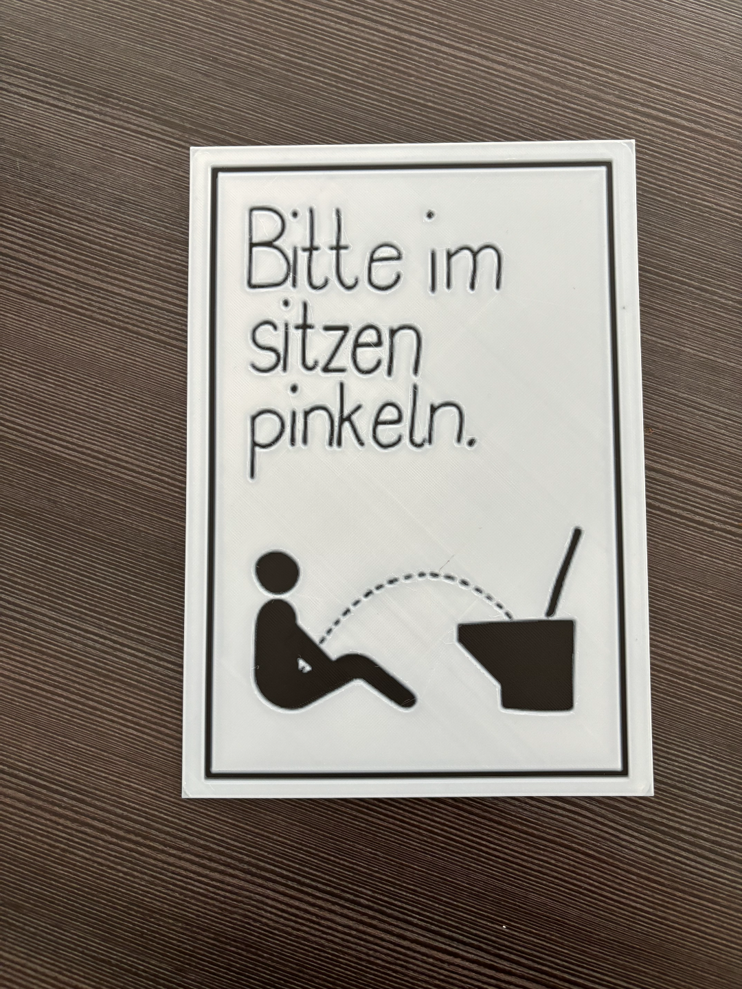 Lustiges WC Schild Hueforge