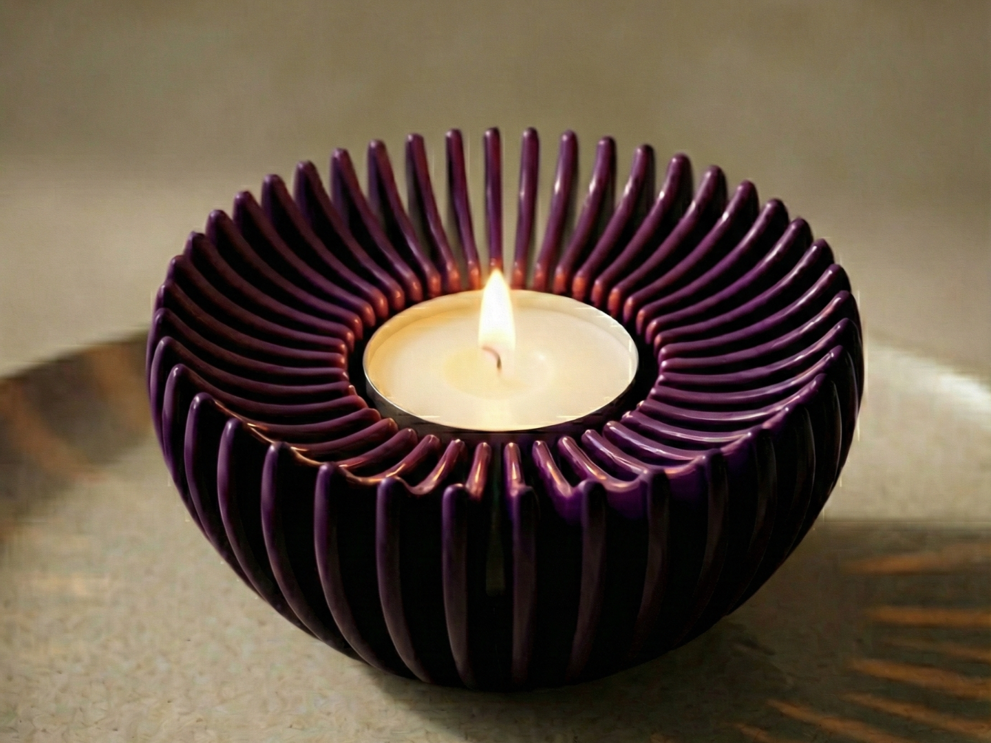 Sunburst Shadow Turbine | Tealight Holder