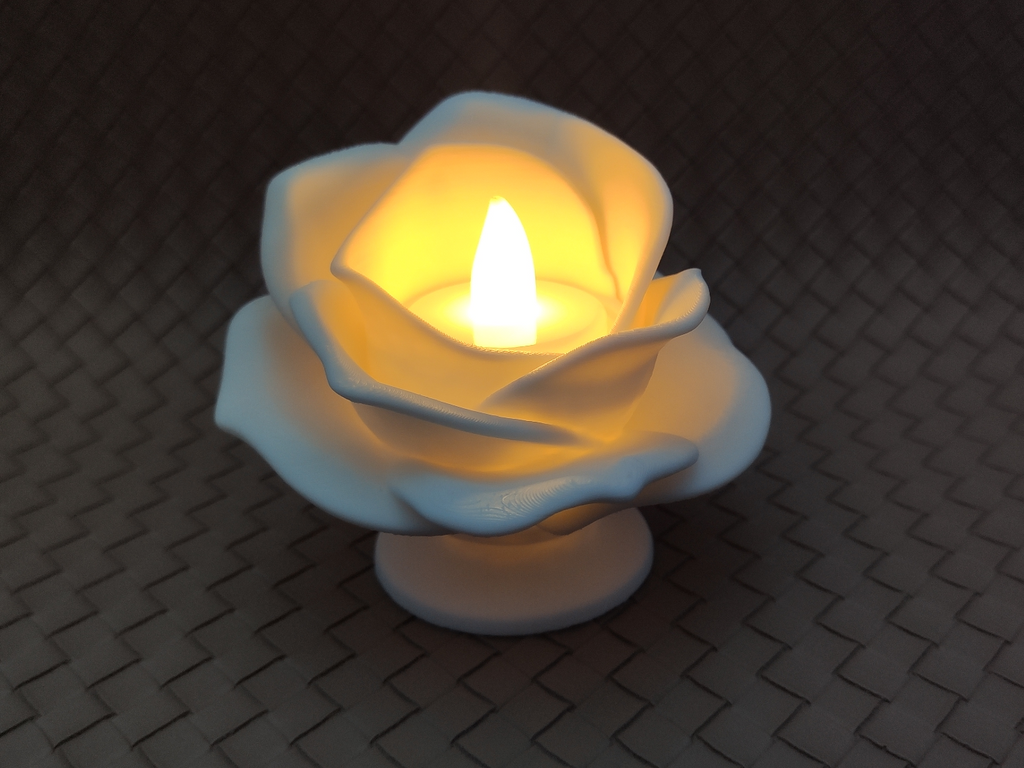 Rose Flower - LED Tea light Holder